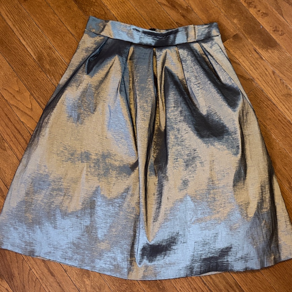 Chetta B Shimmering Silver Skirt